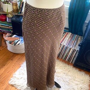 Tan Patterned Ann Taylor Skirt